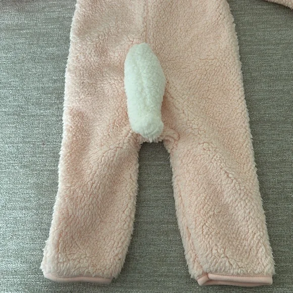 Carters hooded fleece Pink/white unicorn 1 piece outfit/costume. Size 9 mo. NWT - Picture 8 of 12